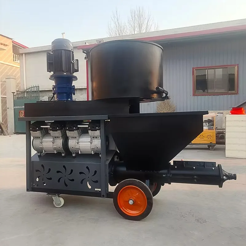 

Custom Voltage 711 380V 7.5KW Mobile Mortar Sprayer Concrete Wall Putty Spraying Machine Mortar Spray Machines