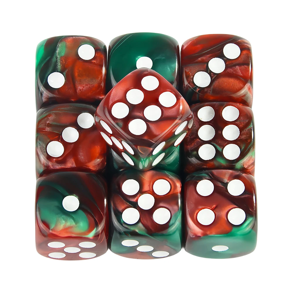 Mix Color Effect 12mm D6 Double Cube Playing for Gambling Board Game,Tabletop Game,games Poker Dice,