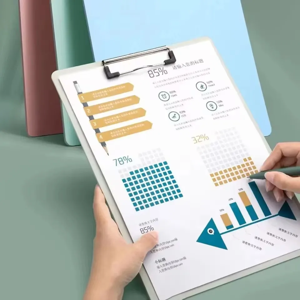 A4 Waterproof Clipboard Writing Pad File Folder Document Holder School Supply