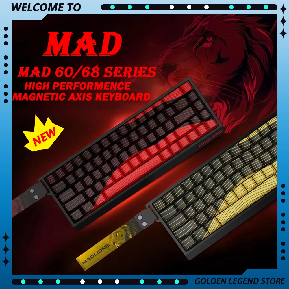 MADLIONS Mechanical Keyboard  Mad60 Mad68 HE Magnetic Switch Madcatz Mad60he Rapid Trigger Wired Gaming Keyboard Custom Keyboard