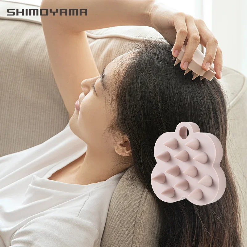 

SHIMOYAMA Silicone Scalp Massage Comb Portable Butterfly Shape Shampoo Brush Mini Head Meridian Massage Hair Care Shower Brush