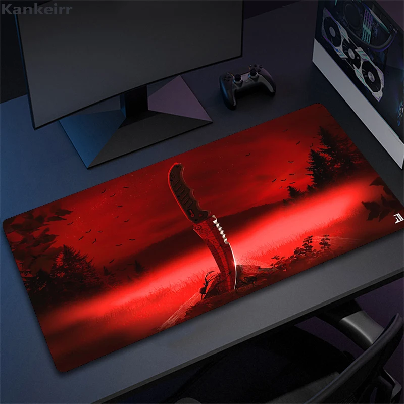 90x40 C-Counter Strike Gamer Mouse Pad Knife Non-slip Keyboard Mouse Mat CSGO Gamer Mousepad for Computer Keyboard Mouse Gaming