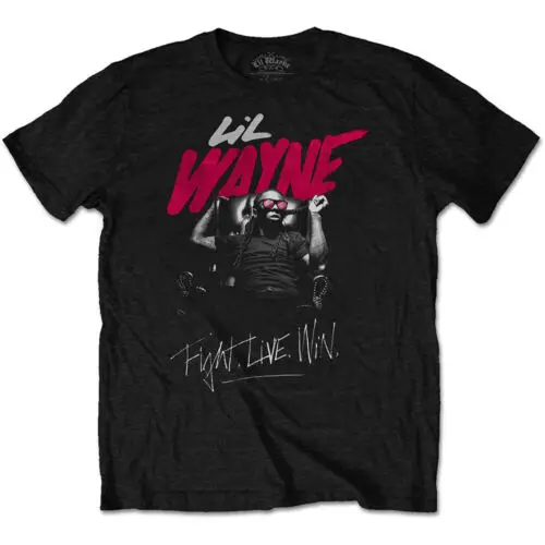 Lil Wayne Fight, Live, Win Official Tee T-Shirt Mens