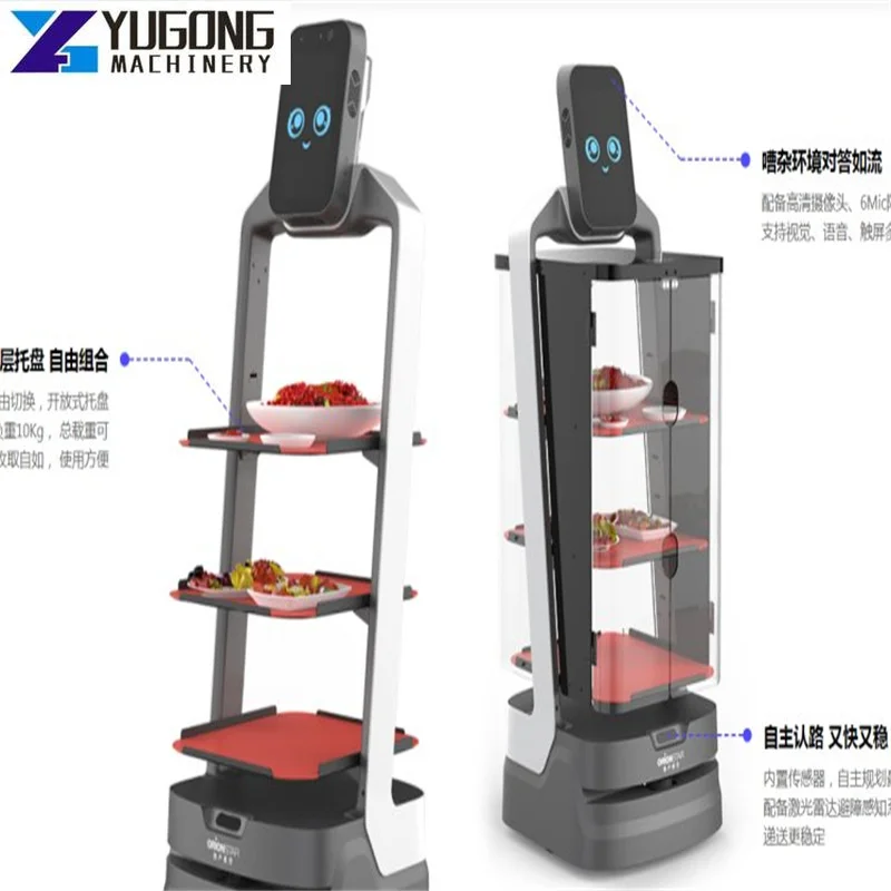 YG Intelligent Food Delivery Robot Machine / Robot Waiter for Restaurant Food Delivery Robot Self Service Food Delivery Service