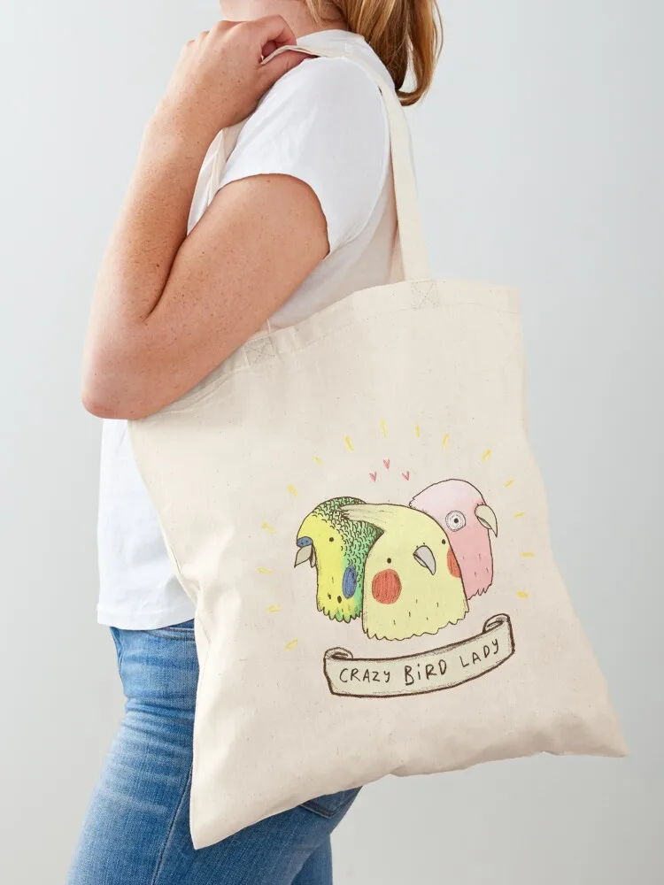 

Crazy Bird Lady Tote Bag tote bag university Gift bags canvas tote the bag