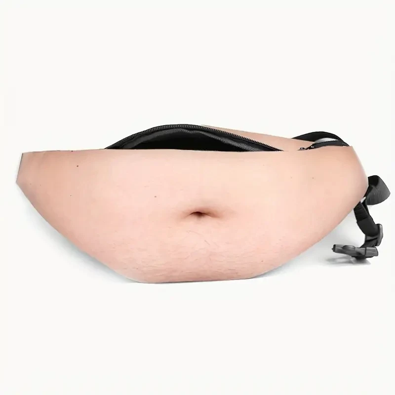 Lustige Bierbauch-Gürteltasche, innovativer, realistischer, verstellbarer, multifunktionaler Sport-Hüftbeutel – Detail 18