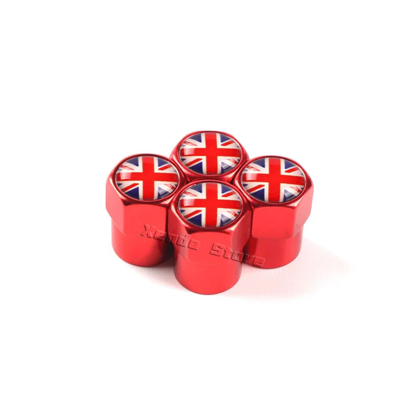 4Pcs UK Flag Car Wheel Tire Stem Air Valve Caps Covers For MINI COOPER S JCW F55 F56 R55 R56 R60 F60 Exterior Auto Accessories