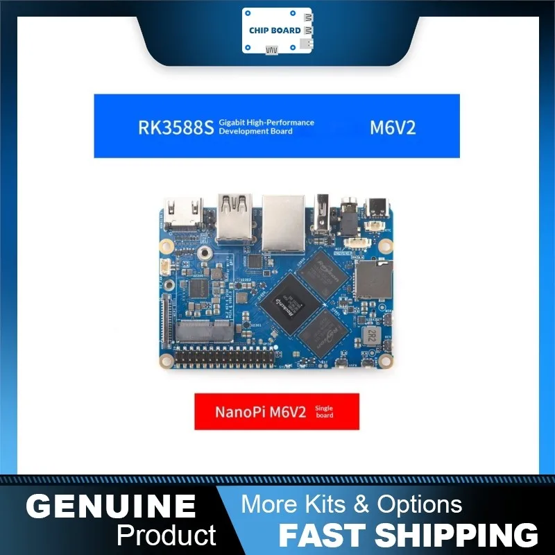 Friendly NanoPi M6V2 SBC RK3588S 8GB LPDDR5 SSD Expansion WiFi Ready High Performance Embedded Single Board Computer