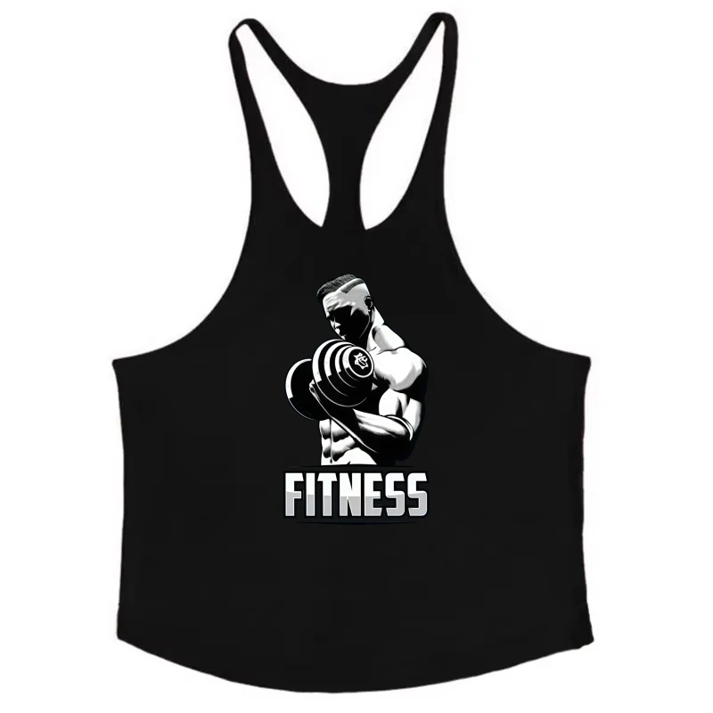 Strength-Training Men's Gym Stringer Vest, Fitness Workout Tank Top with Thin Straps, Breathable Racerback for Daily Training