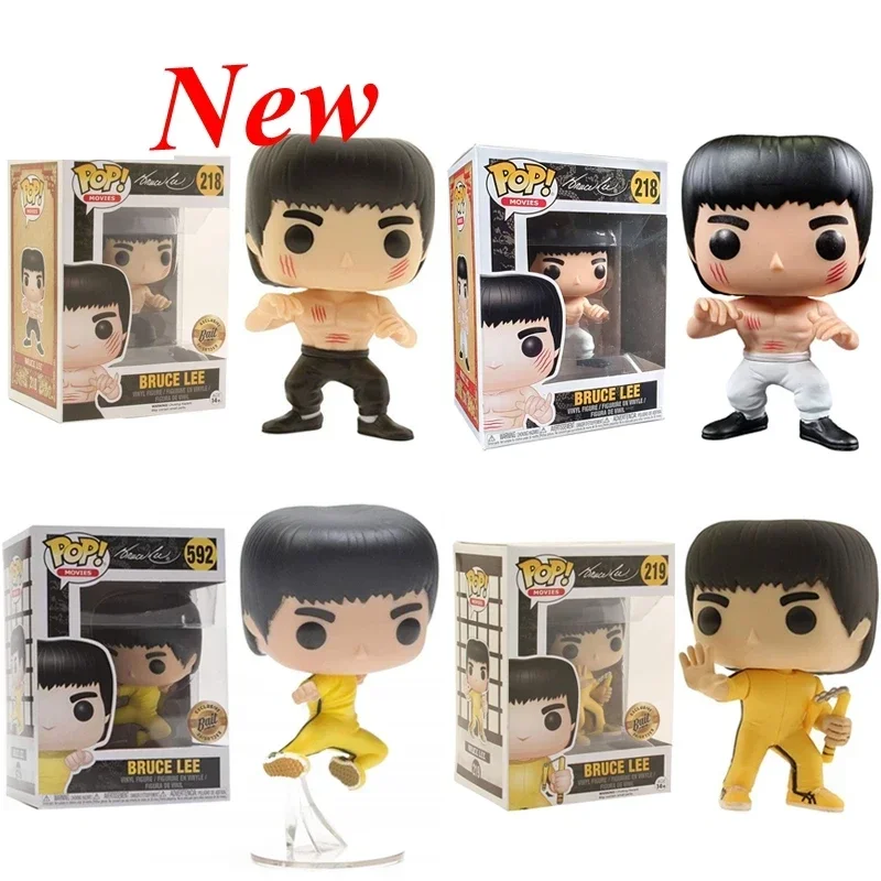 2025 FUNKO POP Limited Bruce Lee #218 Bruce Blood #219 Lee #592 Kick Vinyl Action Figure Collectible Model Toys For Gift