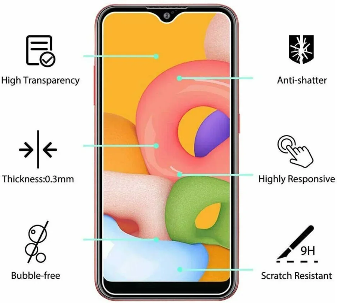 Bubble-Free Anti-Knock Screen Film For OPPO A17 K10 A57e A58 A38 A97 A98 A57 A17k Reno8 A77 K11x A2 Reno8 T A56s K10x A55s A79