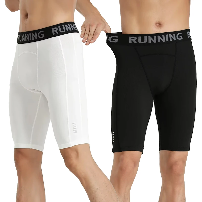 

Men Sports Running Shorts Quick-Dry Summer Skinny Tights Gym Fitness Training Short Pants Workout Compression Shorts Jogging