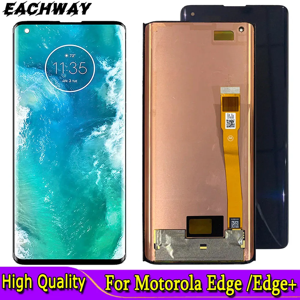 ЖК-дисплей 6,7 дюйма для Motorola Moto Edge, сенсорный экран, дигитайзер в сборе, запасные части для Moto Edge Plus, ЖК-дисплей, телефон