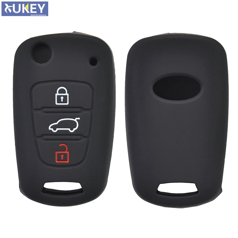 3 Button Silicone Car Remote Key Fob Cover Case For Kia Solaris Soul Rio Sorento Ceed Sportage For Hyundai i20 i30 Protector