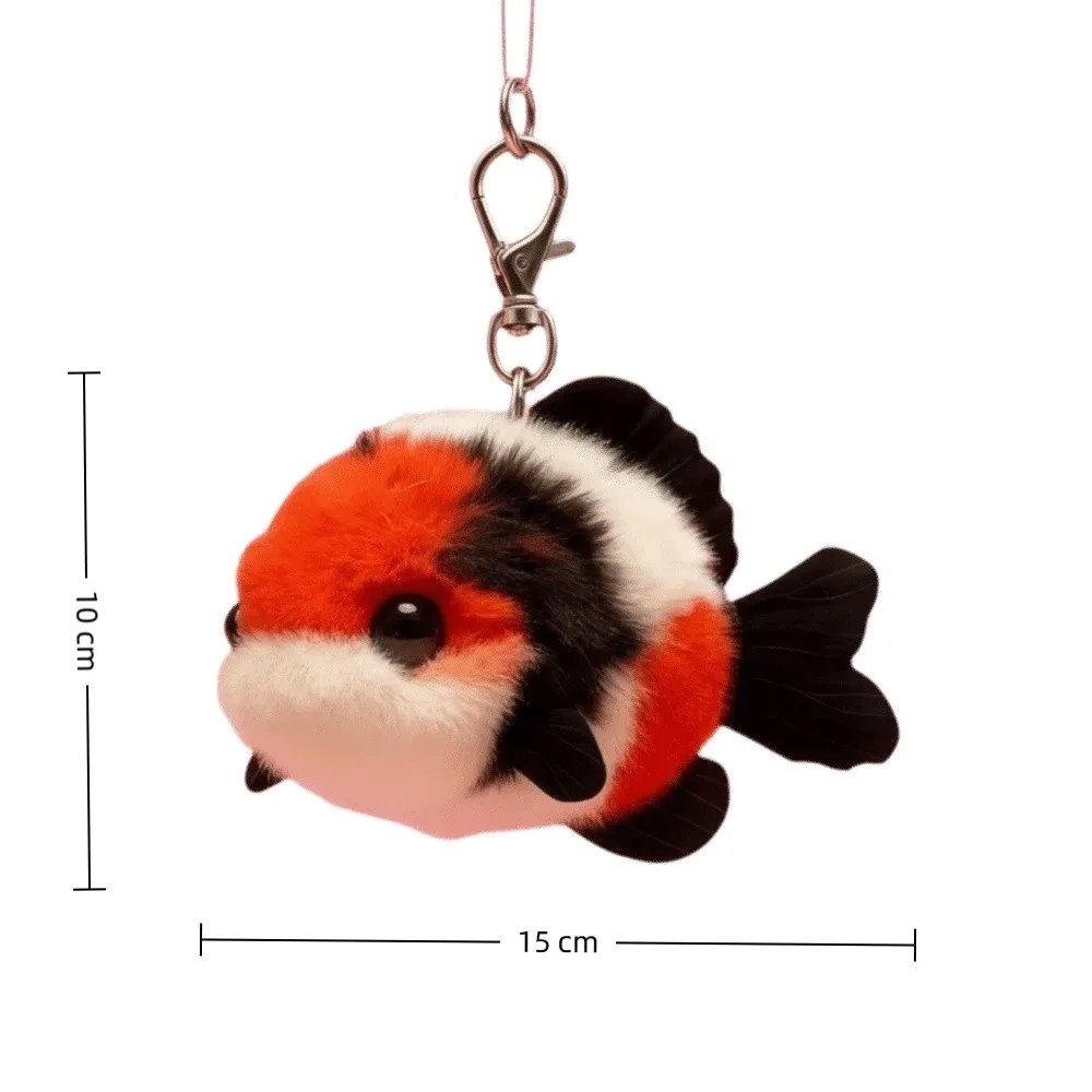 Super schattige zachte Koi tas hanger geluk hanger sleutelhanger Tri Color goudvis sleutelhanger vakantie cadeau speelgoed decoratie auto hangen
