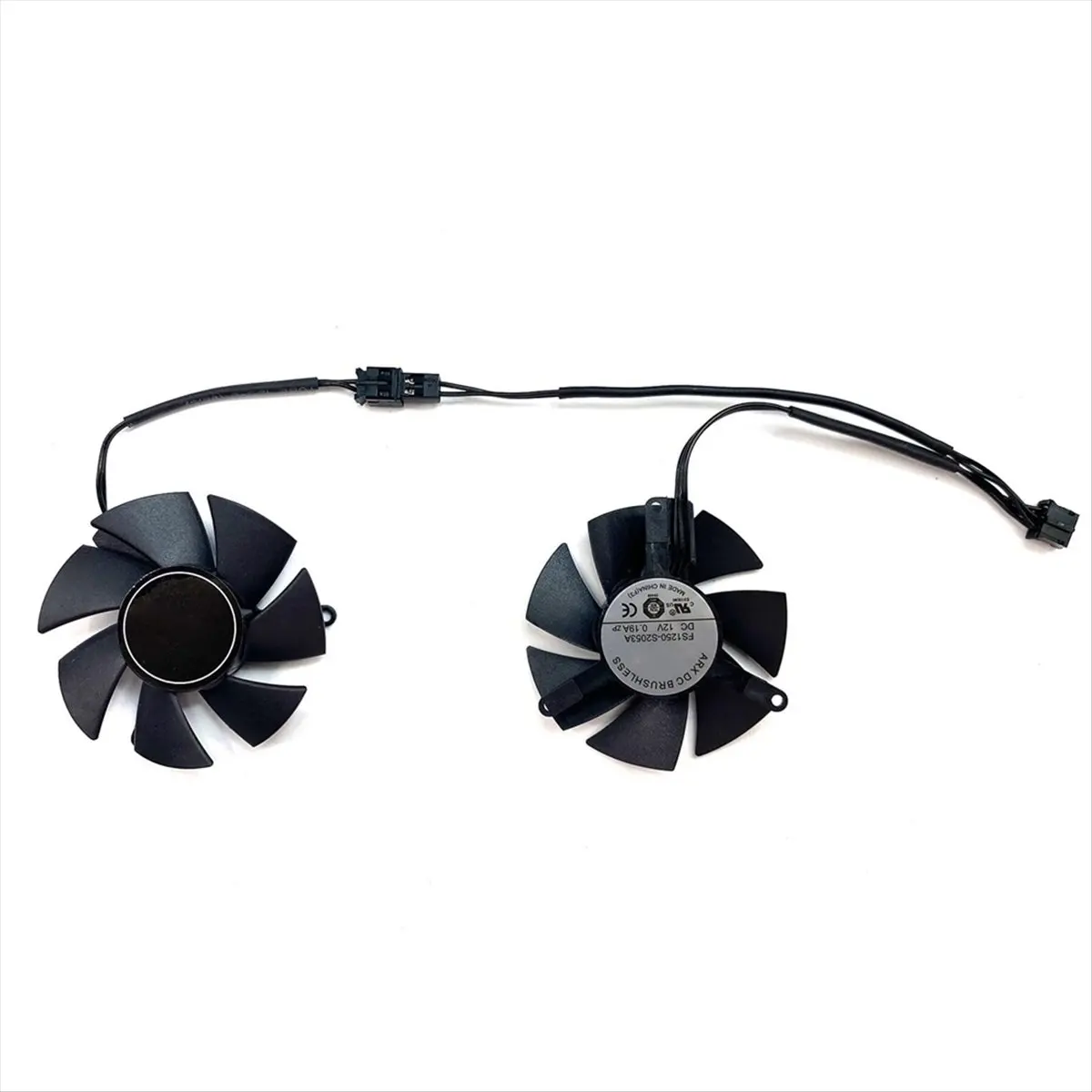 (BAAY) FS1250-S2053A 0.19A GPU VGA Video Cooler Graphics Card Fan for Gigabyte GTX 1650 1630 GTX1650 D6 OC Low Profile 4G Cards