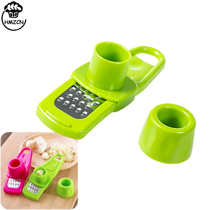 Multifunctional Mini Creative Garlic Paste Grinder Manual Garlic Press Grater Cutter Chopping Peeler Kitchen Accessories Tool