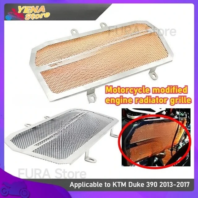 

The motorcycle modified radiator net radiator protection cover is applicable to KTM Duke 390 from 2013 to 2017