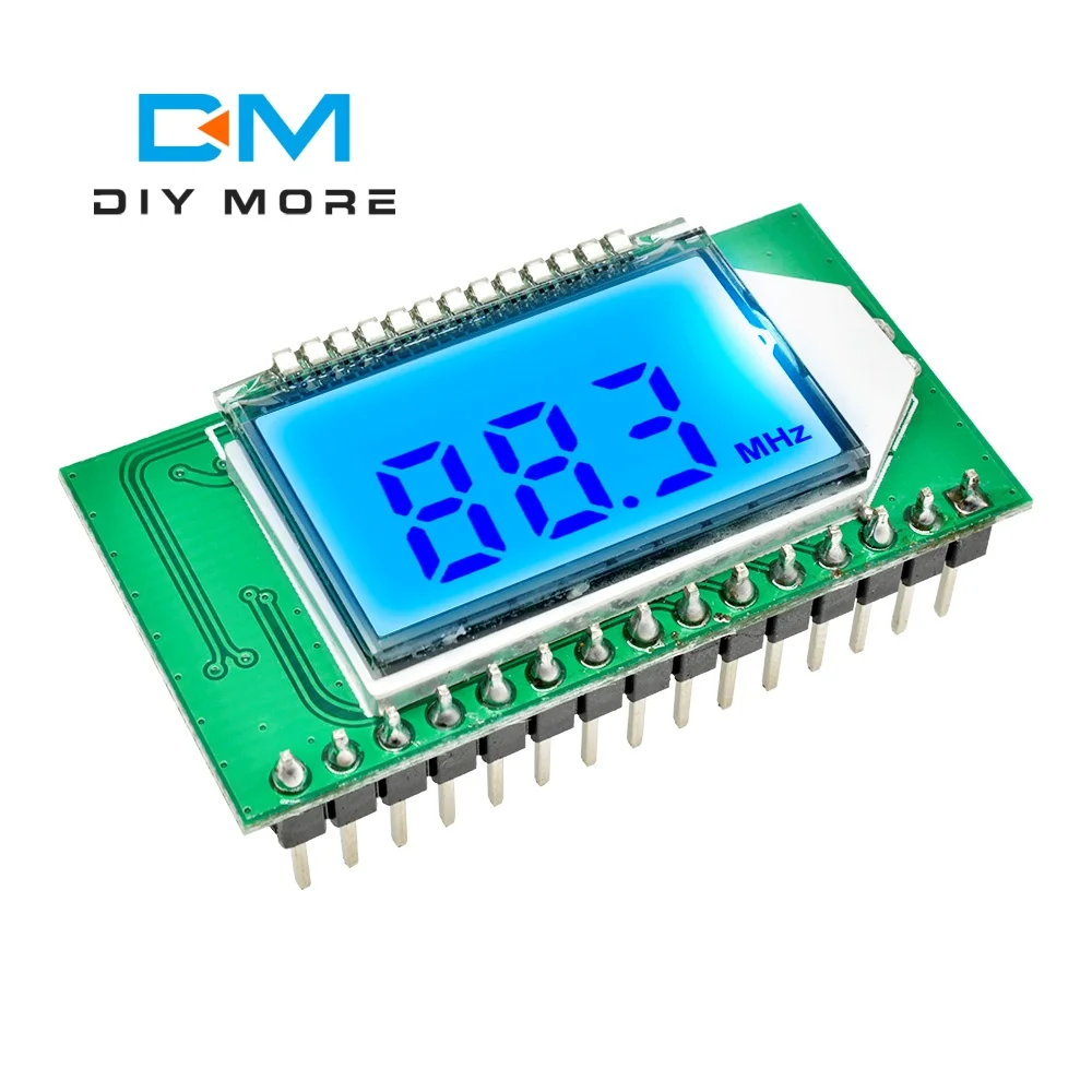 PLL LCD 87-108MHz เครื่องส่งสัญญาณวิทยุ FM/ตัวรับสัญญาณโมดูลไมโครโฟนไร้สายสเตอริโอบอร์ดลดเสียงรบกวนแบบดิจิตอล