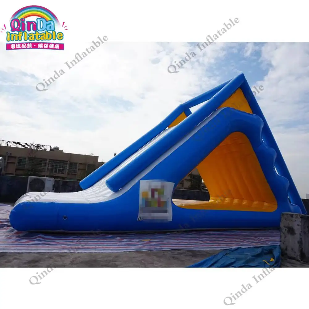 Popular Floating Inflatable Pool Slide,Summer Seaside Giant Inflatable Triangle Water Slide For Fun