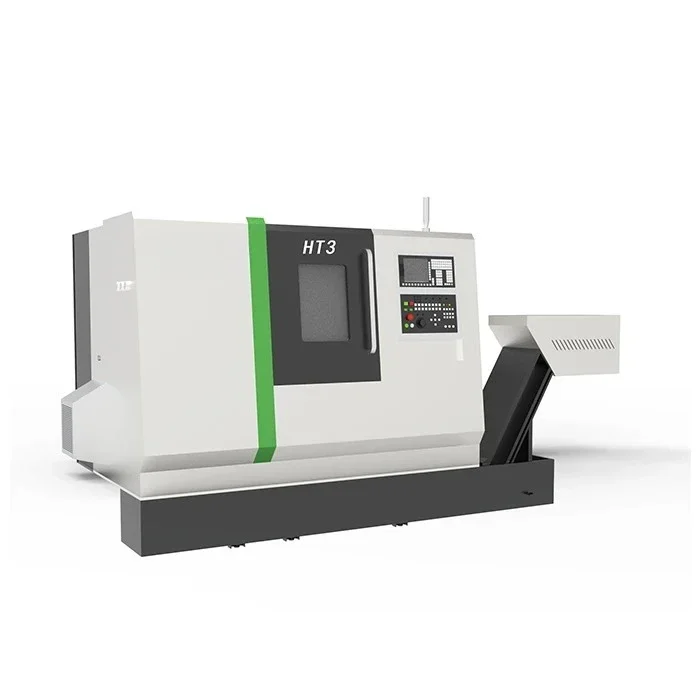 High-Precision Slant Bed Turret Small CNC Turning Center 3-axis Lathe Machine With 12-station Power Turret For Metalworking