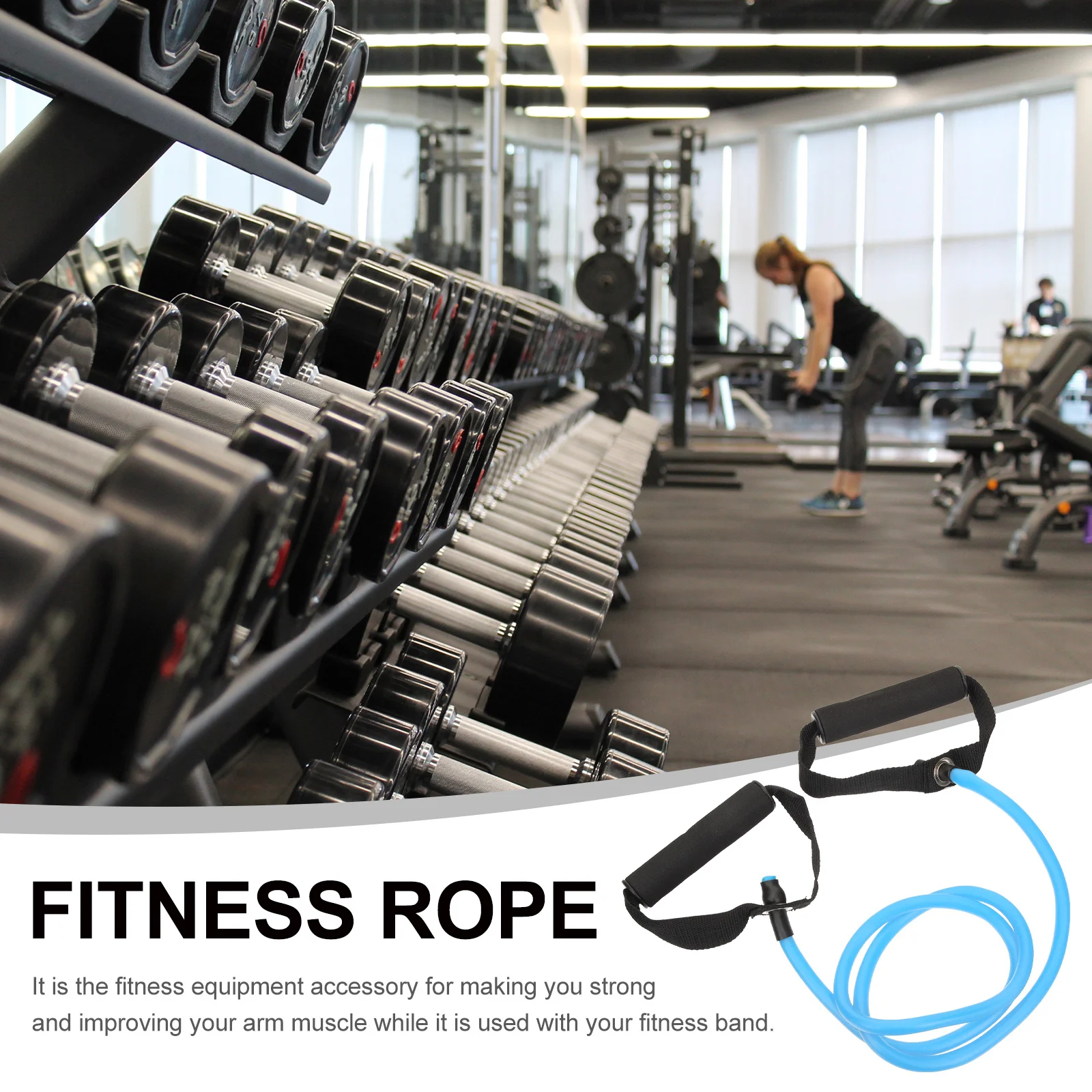 

1Set Fitness Resistance Strap Rope Durable Stable Structure Chest Expander Training Band Muscle Strength Workout Rope