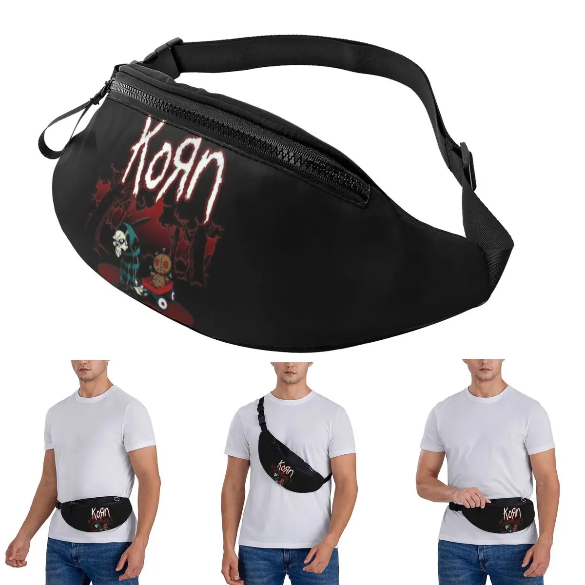 

Crossbody Waist Bag Korn Heavy Metal Band Album Tour 2024 (14) Men Women Fanny Pack Traveling Running Money Phone Pouch
