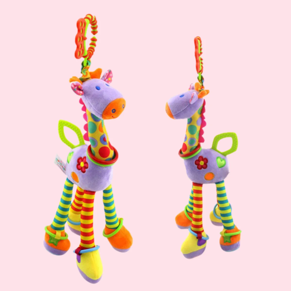 لينة الزرافة الحيوان أجراس خشخيشات أفخم الرضع تطوير الطفل مقبض اللعب مع عضاضة لعبة طفل لهدايا الوليد #4