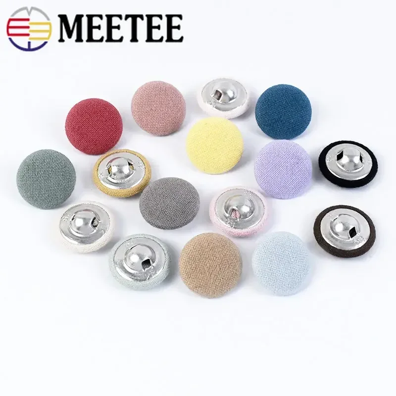 Meetee-Bouton de Tige Recouverte Colorée, Coupe-Vent pour Manteau, Veste, Sac, Couture à la Main, Accessoires de Vêtement, 20 ou 50 Pièces, 18-28mm