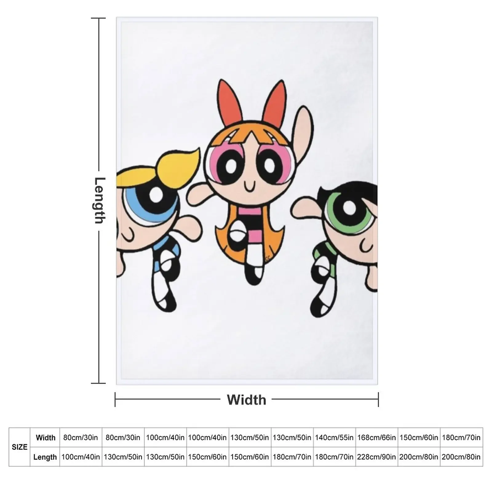 Powerpuff girls Throw Blanket Polar manga Thin halloween Blankets