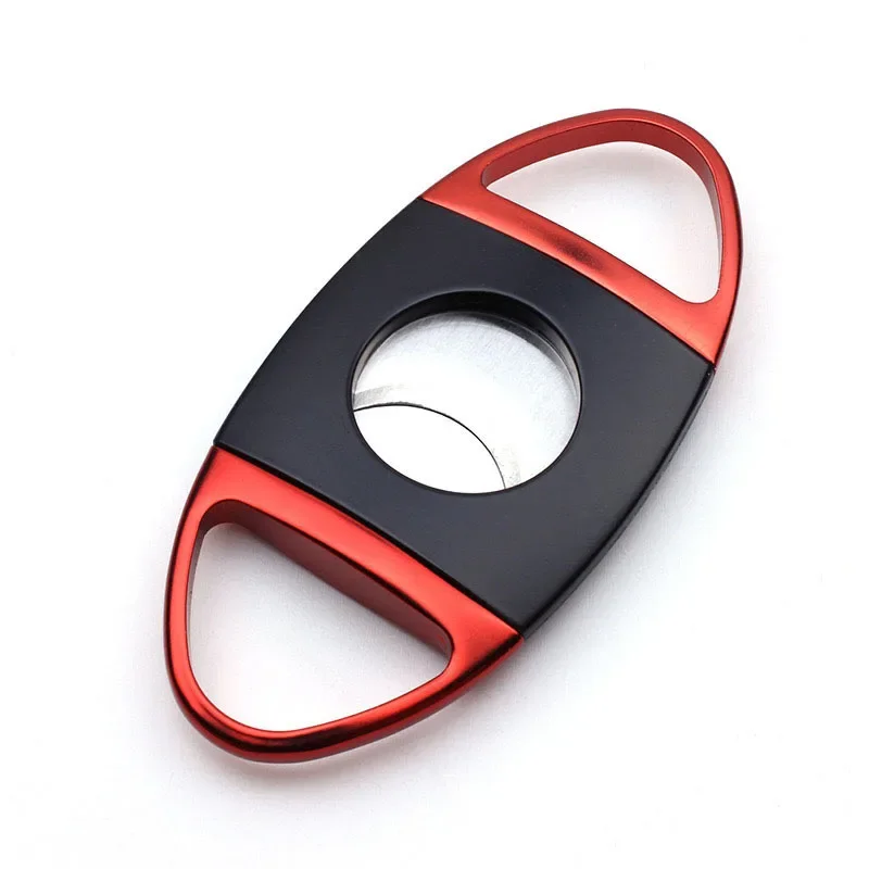 Zinc Alloy Cigar Cutter Portable Simple Stainless Steel Double Blade Cigar Scissors Multifunctional