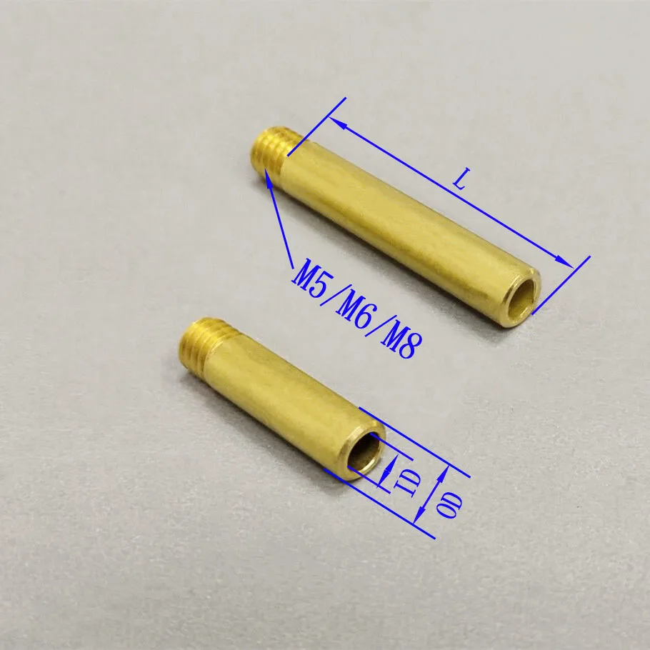 M5/M6/M8 Threaded Brass Hollow Tube