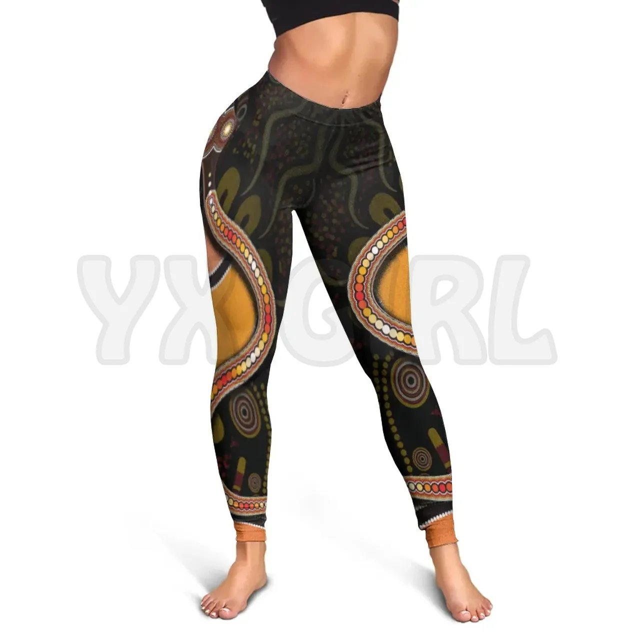 Yx menina das mulheres para a menina cobra com pintura de ponto 3d impresso leggings sexy elástico feminino leggings magros gótico yoga leggings