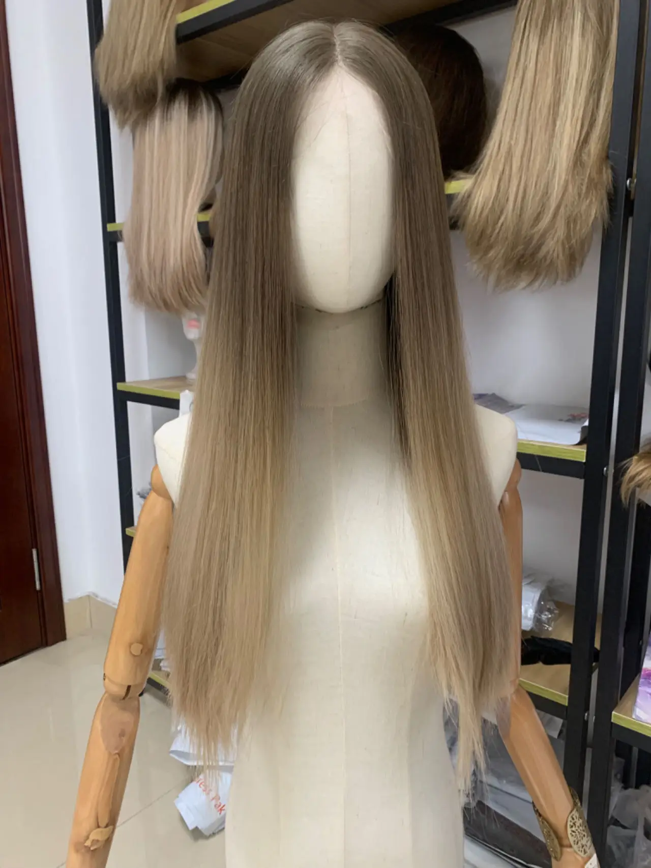 

Yelin #TK-3 Jewish Lace Top Wigs European 100% Human Hair Natural Slik and Soft Kosher Fashion Wigs For Beauty