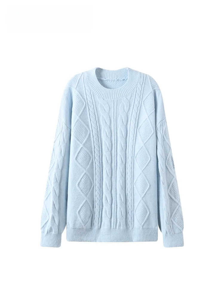

plus Size Long Sve round Ne Knitwear Women's Base Layer irt Autumn Winter New Sle Lazy Vintage Loose Fit Polyester
