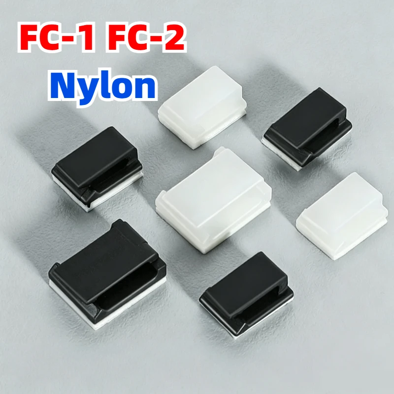 10/20Pcs Self-adhesive Cable Clamp Table Desk Storage Wire Tie Practical Fixing Clip Wire Holder Organizer Durable Cable Clips