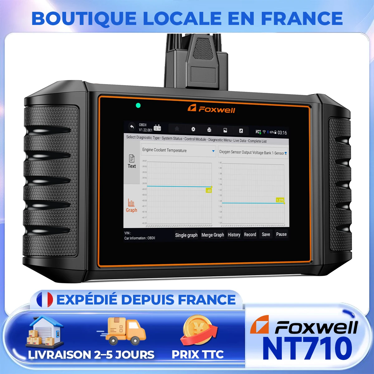 فوكسويل NT710 ثنائي الاتجاه Obd2 الماسح الضوئي جميع قارئ رمز النظام DPF BMS EPB زيت إعادة تعيين وحدة التحكم الإلكترونية الترميز أداة المسح التشخيصي التلقائي