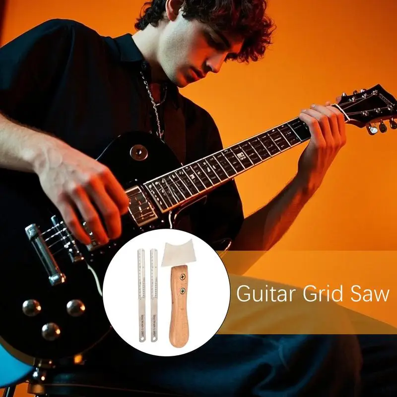 

Fret Saw Guitar Tools Luthier Stainless Steel Measuring Lightweight Portable Fret Cutter Slot Scraper With Wooden Handle For