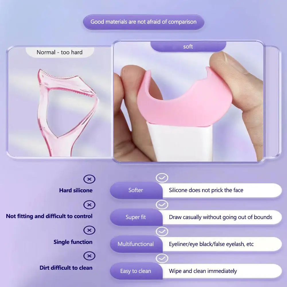 Stencils De Delineador De Silicone, Ajudas De Maquiagem Dos Olhos, Pele Amigável, Marscara Drawing, Auxiliar De Uso De Batom, Defletor Auxiliar, 2024