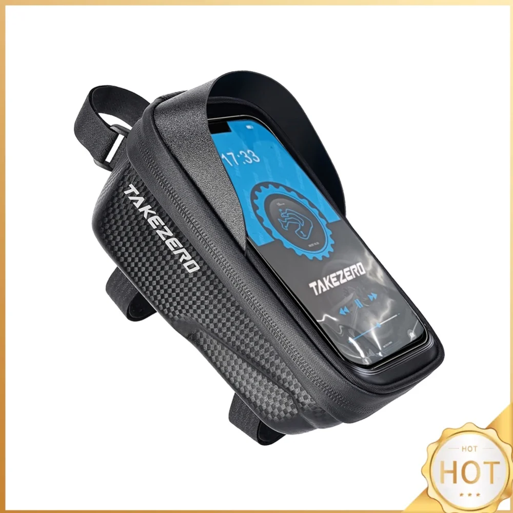 Touch Screen Bike Top Tube Bag Light Barrier Waterproof Upper Tube Pannier Storage Pouch Hard Shell Case Cycling Accessories