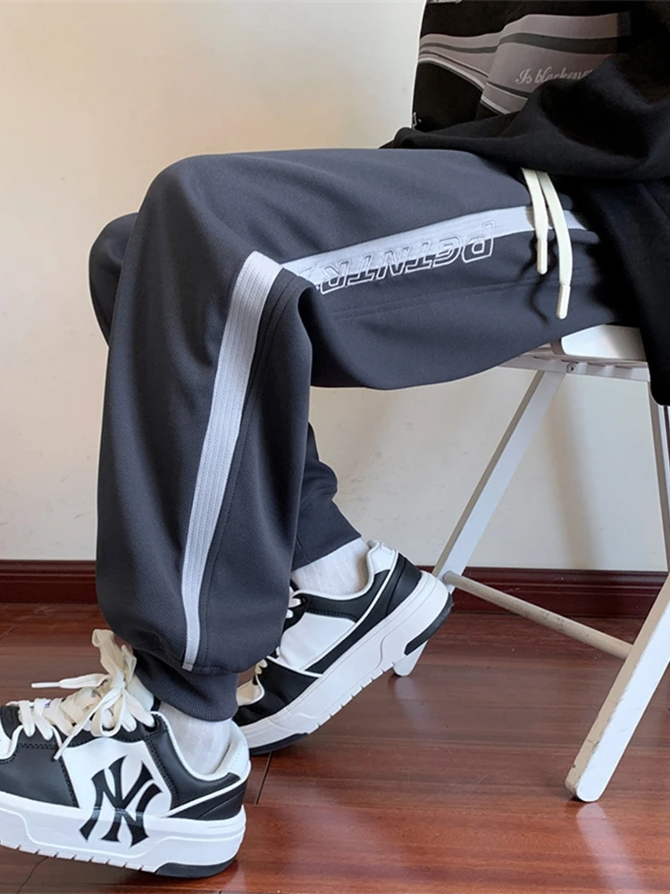 

Heavyweight Men's Sport Pants Striped Casual Loose Harlan Autumn Design Sensation Color Colion Loose Youthful Sle