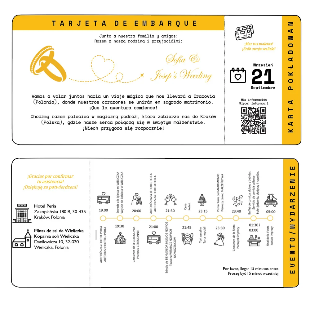 Gedruckte Einladung mit verschiedenen Namensfotos – anpassbare personalisierte Event-Einladungskarte – Detail 11