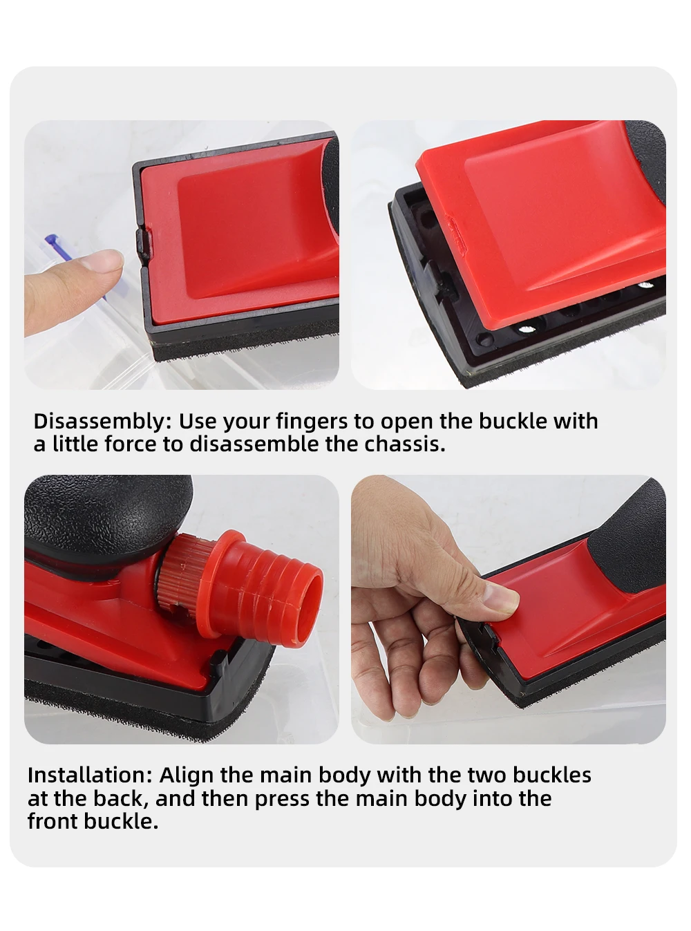 4 in 1 HIFESON 70x198mm Handheld Sanding Block Hand Vacuum Sander 5pcs set Polishing Abrasive Block Manual Grinding Tools