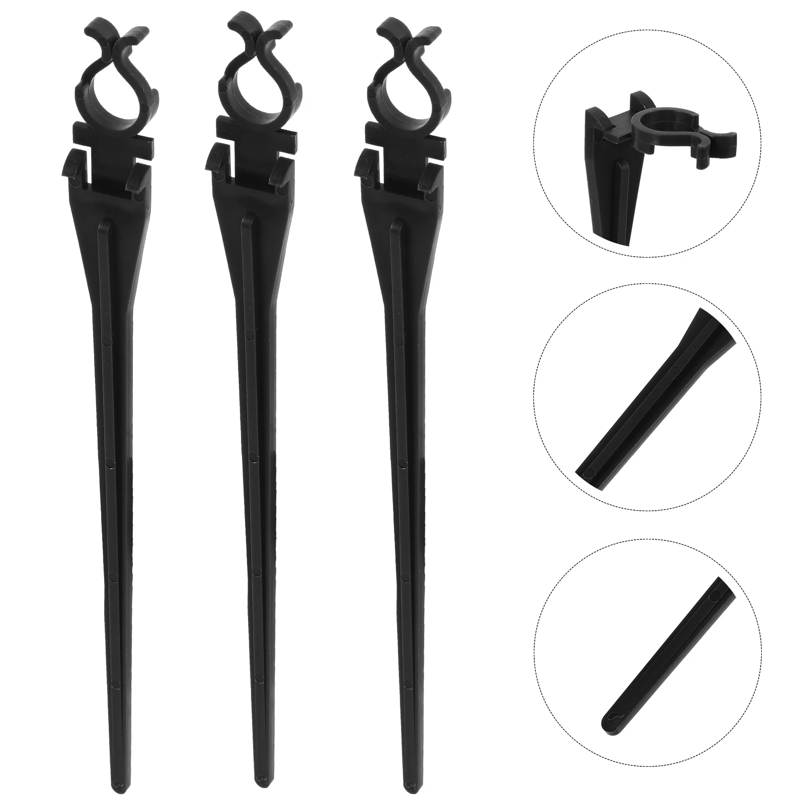 

30 Pcs Christmas Light Stakes Ground Spikes for Decorations Yard Lawn Plastic Landscape Outdoor Lights