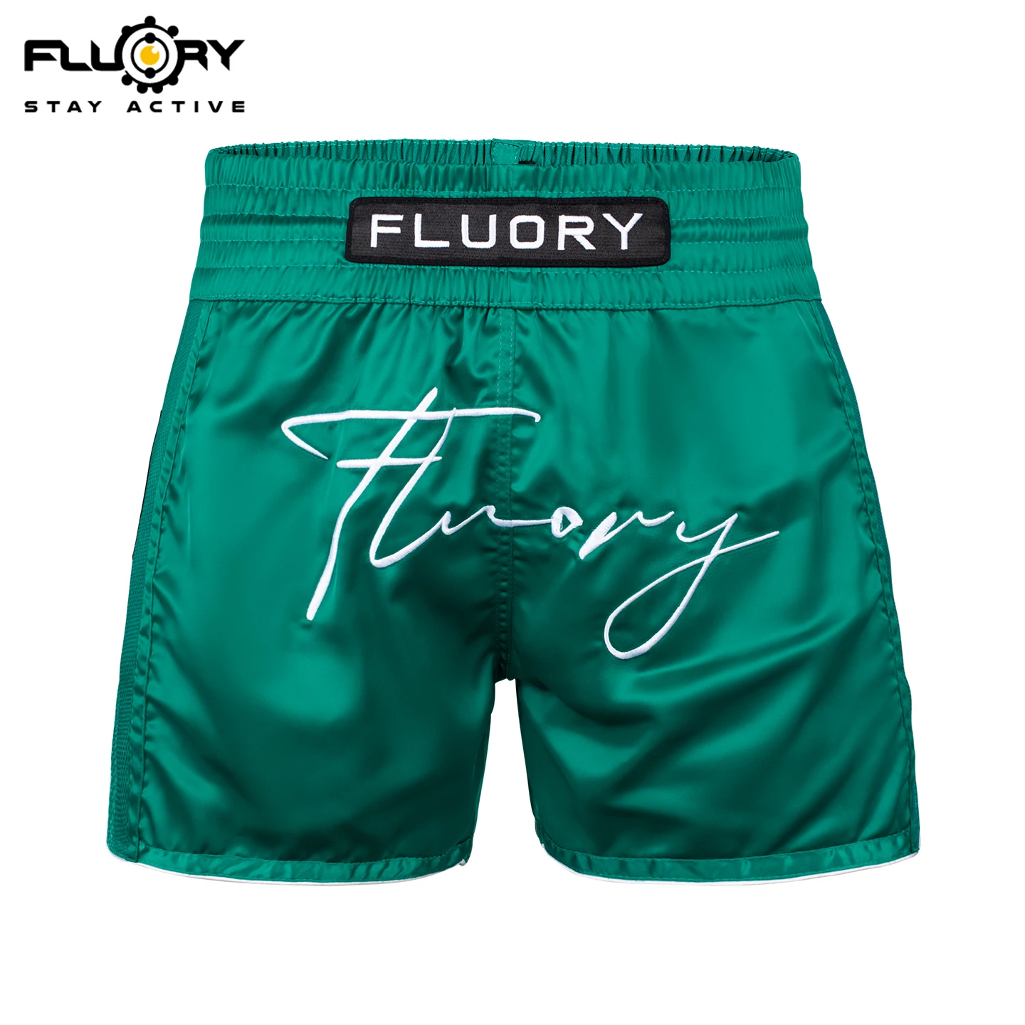 FLUORY Muay Thai Shorts Men's and Women's Mesh Splicing Breathable Fabric Fighting Gym MMA Training Shorts, Boxing Shorts