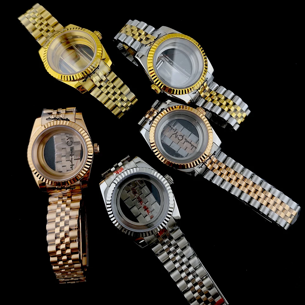 NH35-Gehäuse, 36/39 mm, Edelstahlgehäuse, Herren-Automatikuhr, Saphirglas, geeignet für NH35-Uhrwerk, Uhrenzubehör