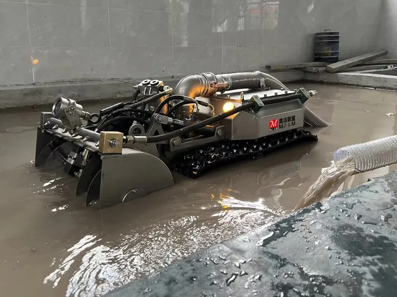 China Dredging Robot SedimentEater Crawler-Type Robotic Sludge Cleaner Rotating Auger for Industrial Tank and Canal Desilting