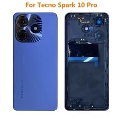 For Tecno Spark 10 Pro Battery Cover Spark 10Pro Back Covers Glass Housing Door Case Repair Parts