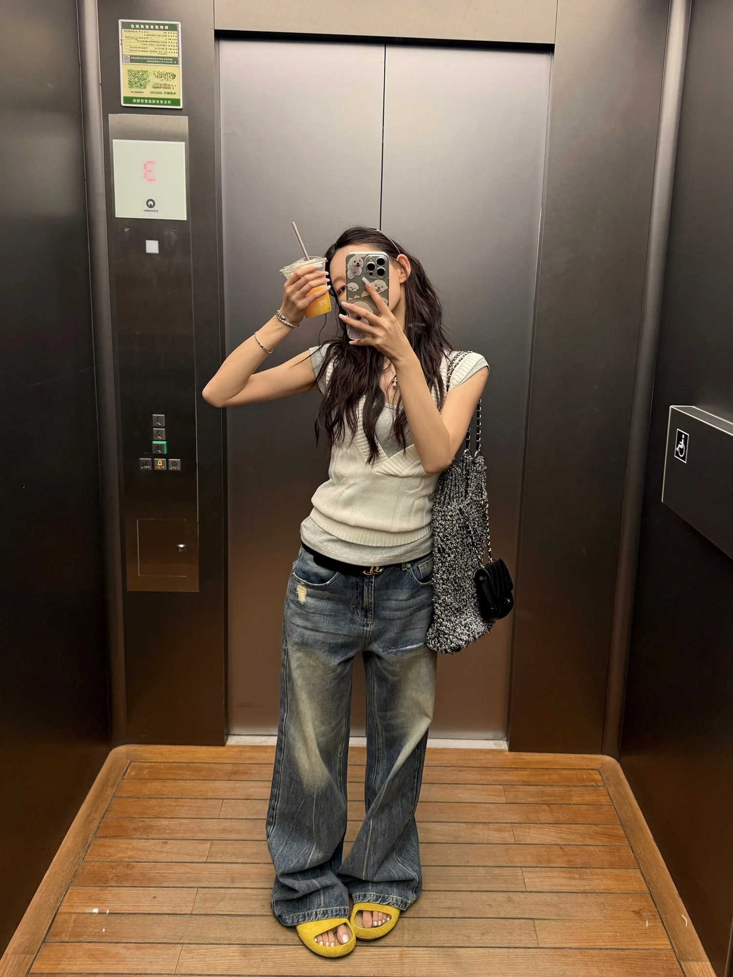 

Loose Wide Leg Denim Jeans Women's Spring 2026 New American Retro Straight Casual Pants Cotton Natural Waist Zipper