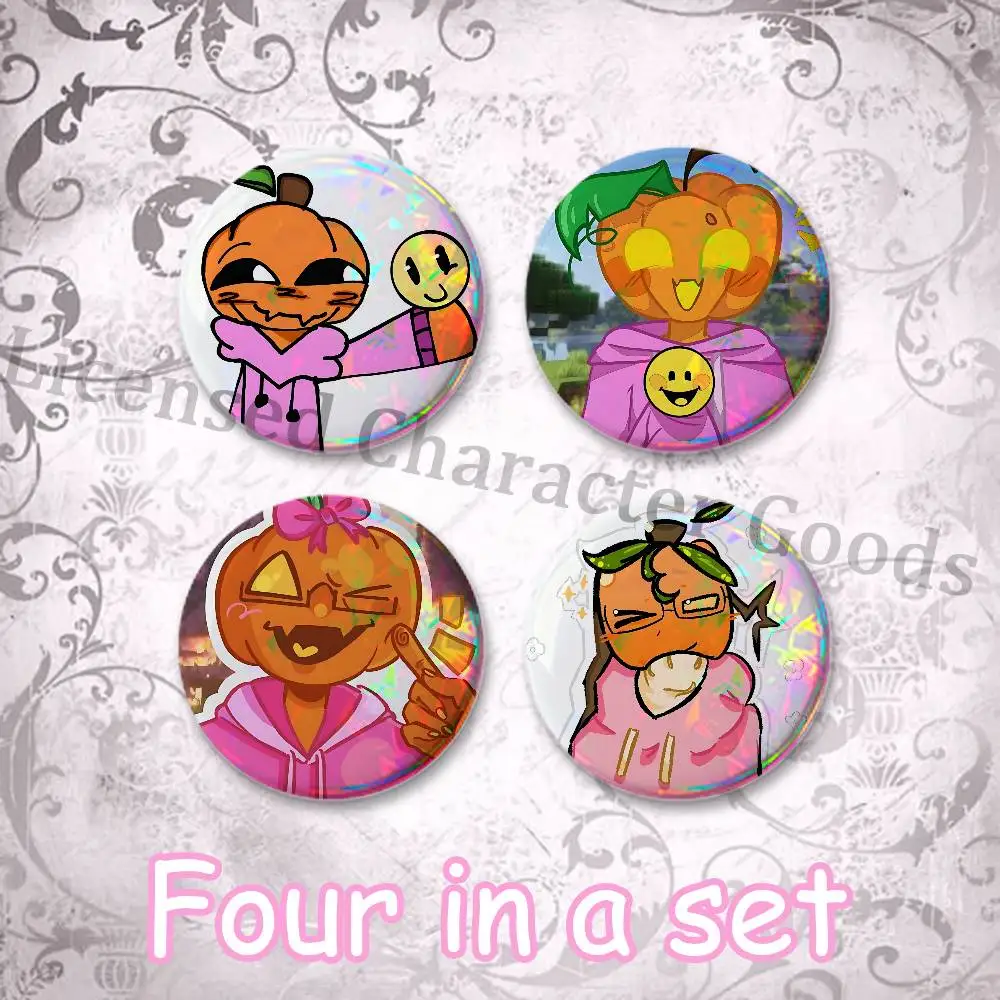 Whispy 75mm Large Tin Badge 3 Inch Holographic Baji for Ita-Bag Centerpiece 4-Piece Set